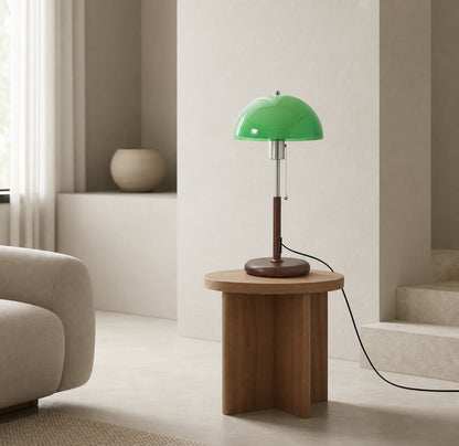 Afterglow Table Lamp Rounded Shade Bedside Accent Table Lamp - Modern Retro Style for Bedroom