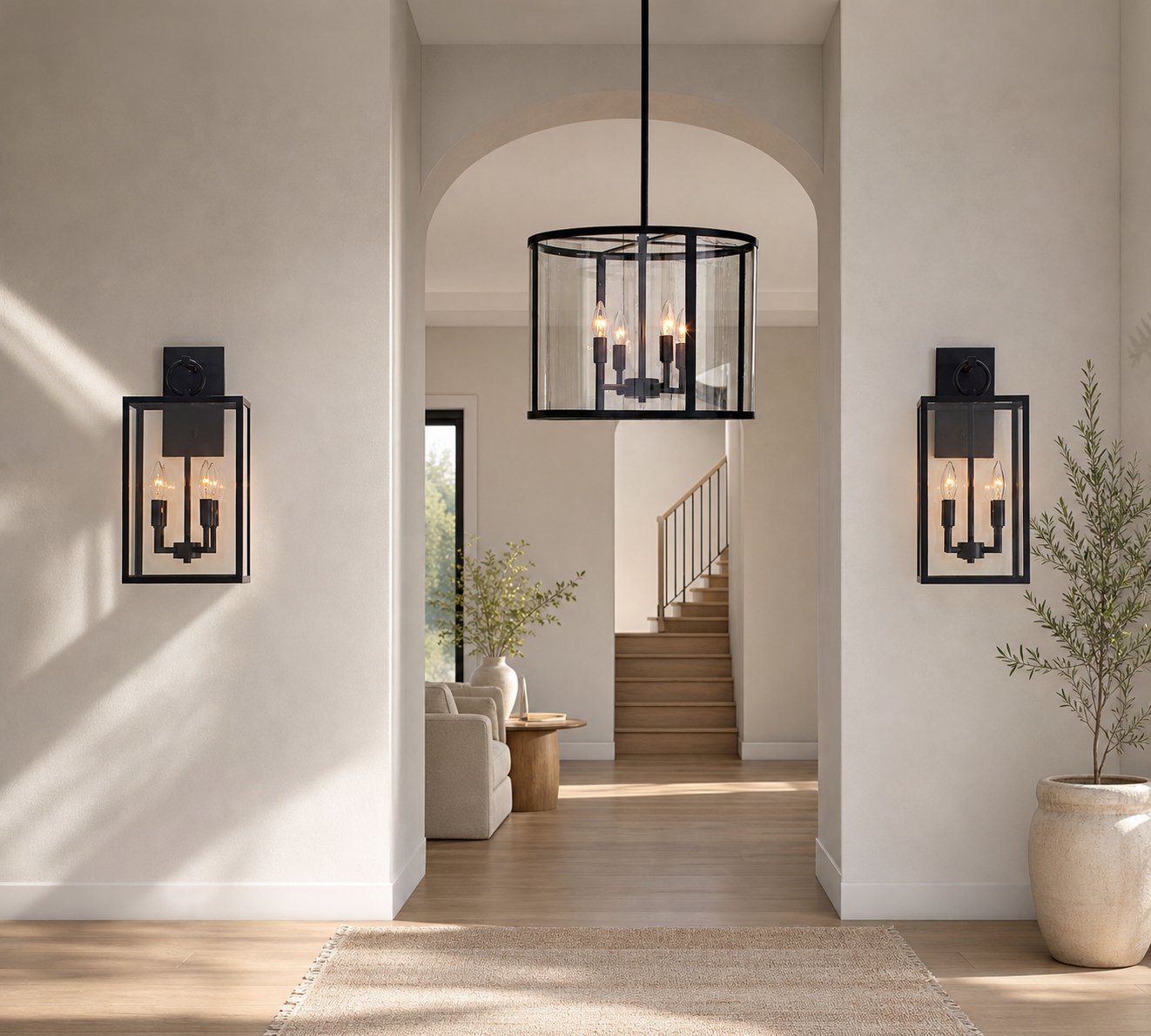 Ferrix Industrielle Wandlampe - Eisen und Glas für Garten & Terrasse
