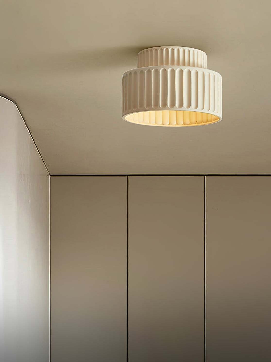 Skandinavisch Creme Harz Deckenleuchte für Moderne Flur