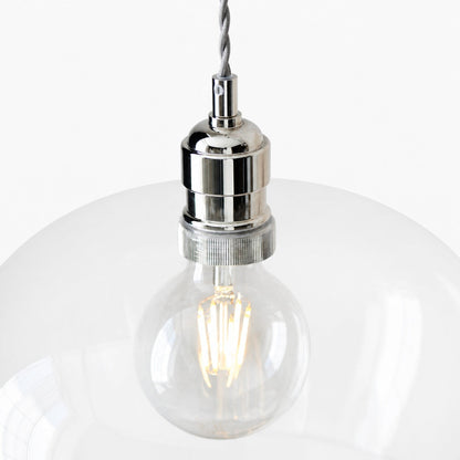 Clarione Height-Adjustable Glass Pendant Light - Classic Art Deco Light