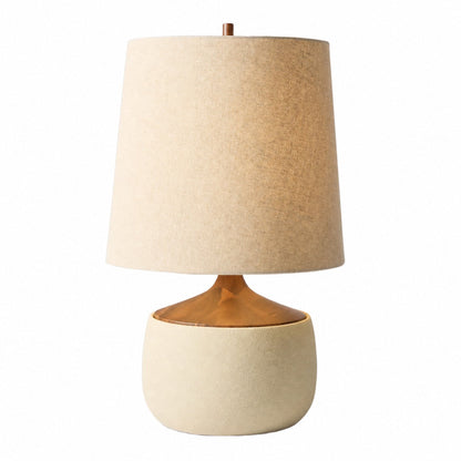 外观版权-Avero Contemporary Table Lamp - Textured Cement Design for Living Room and Office