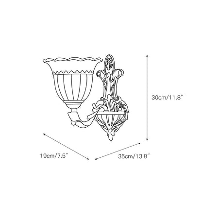 Bloom Flower Brass Sconce