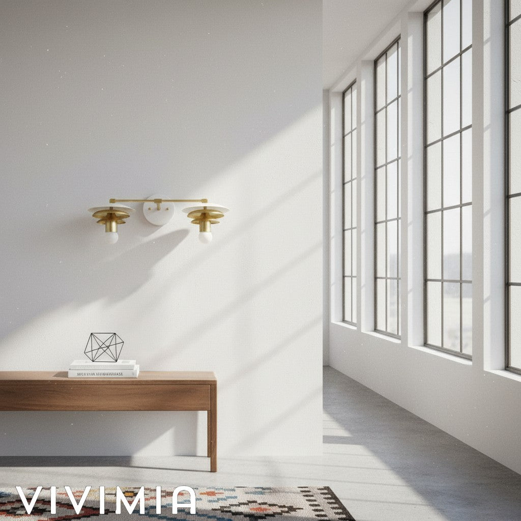 Artivo Layered Brass Design – Scandinavian Style – Wall Sconce – Ideal for Modern Bathrooms