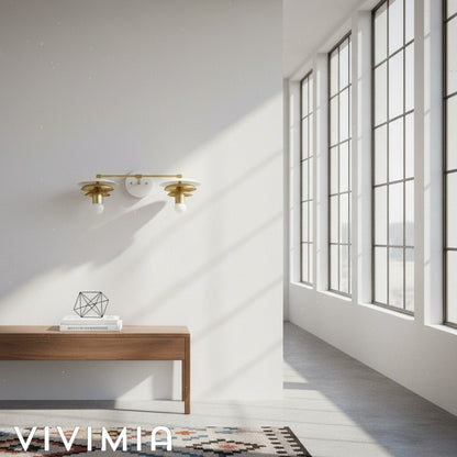 Artivo Layered Brass Design – Scandinavian Style – Wall Sconce – Ideal for Modern Bathrooms