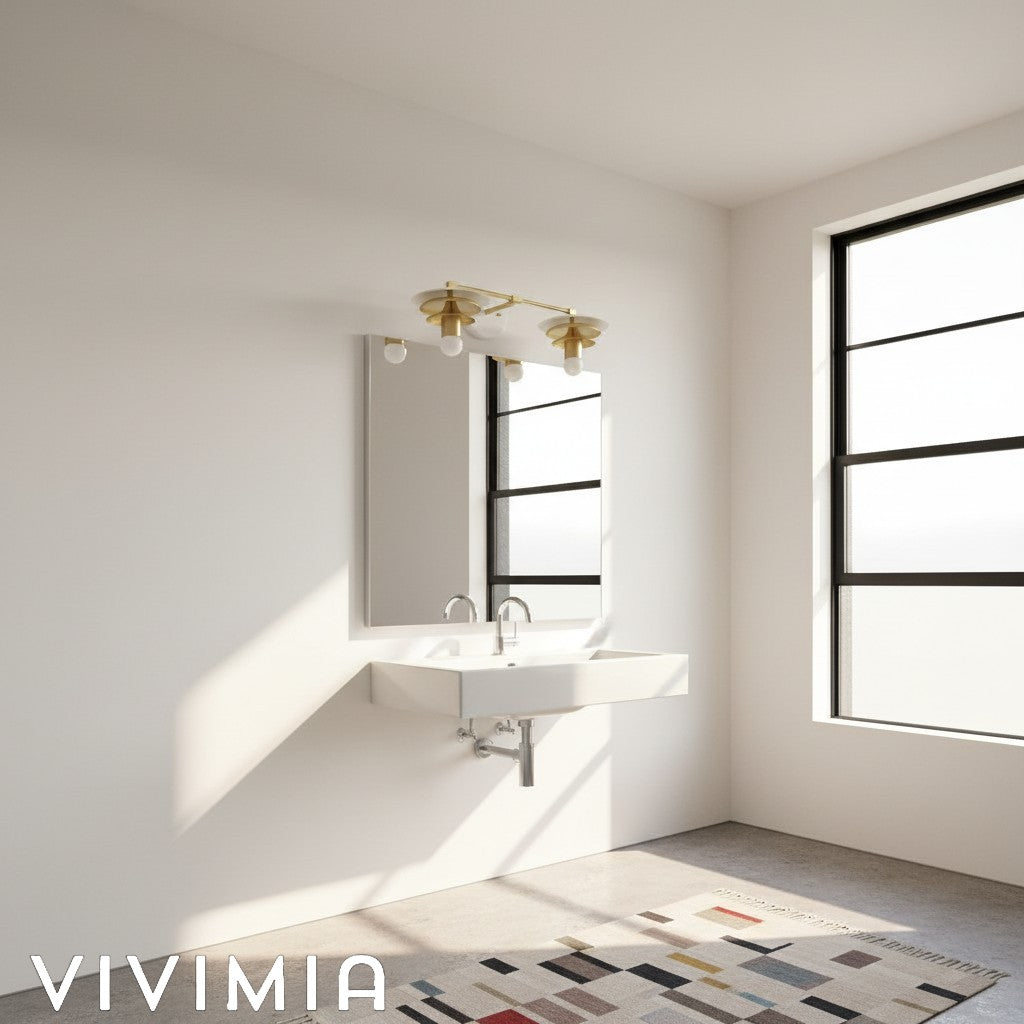 Artivo Layered Brass Design – Scandinavian Style – Wall Sconce – Ideal for Modern Bathrooms