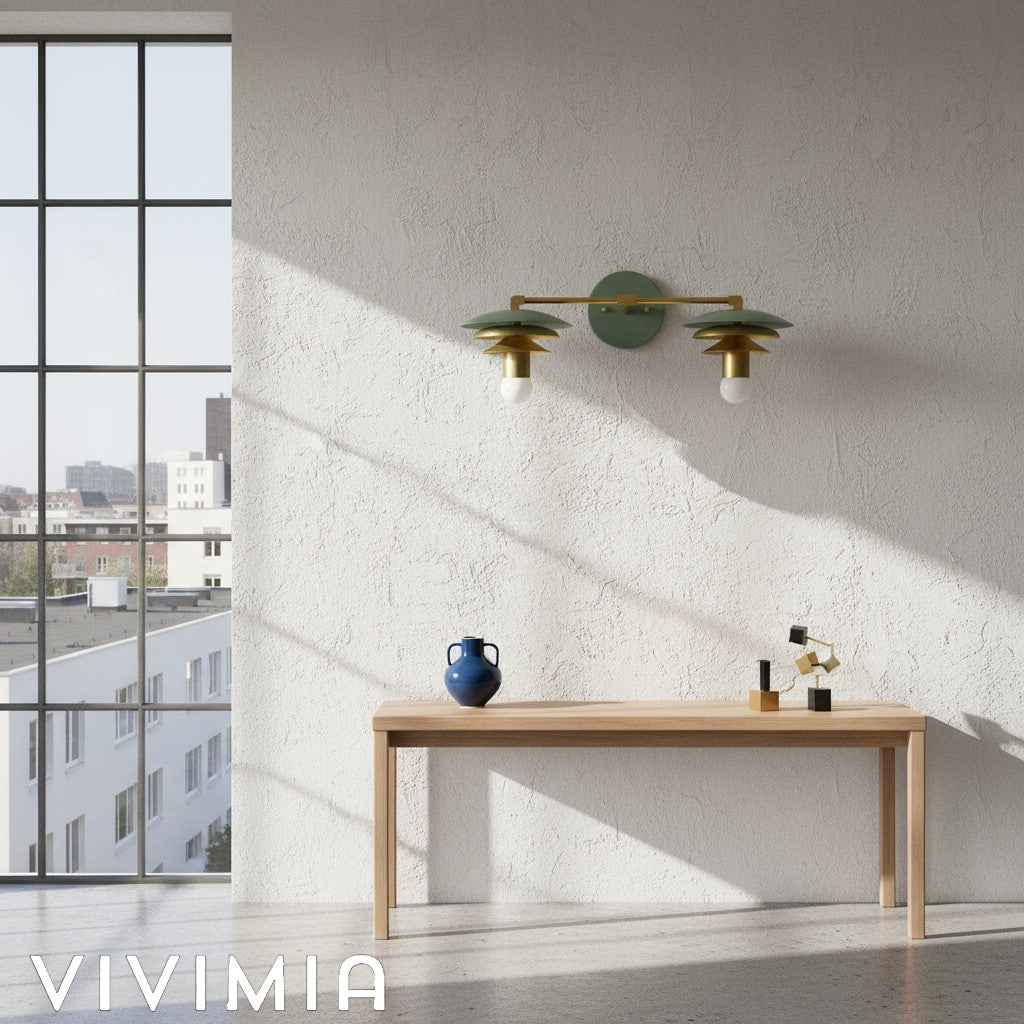 Artivo Layered Brass Design – Scandinavian Style – Wall Sconce – Ideal for Modern Bathrooms