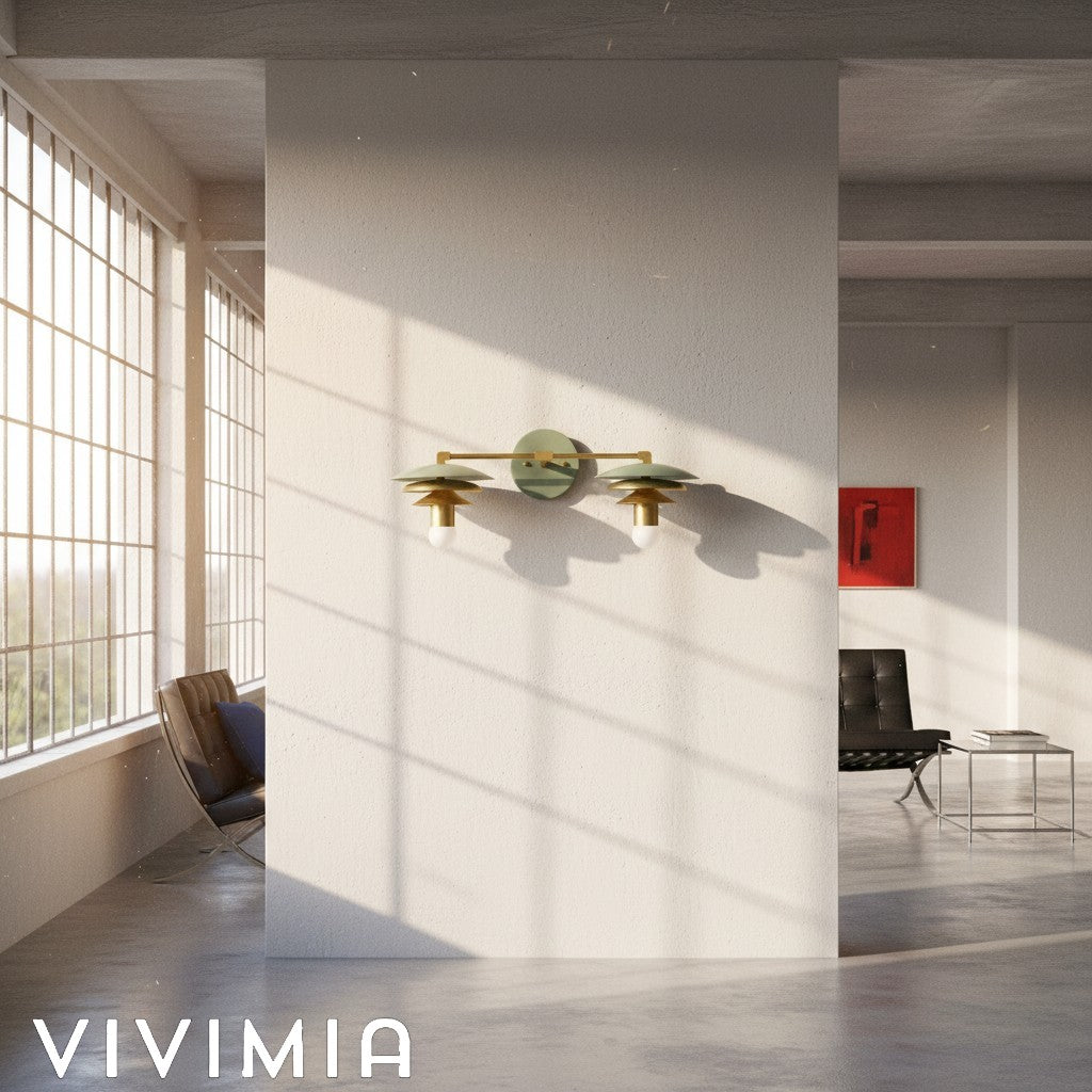 Artivo Layered Brass Design – Scandinavian Style – Wall Sconce – Ideal for Modern Bathrooms