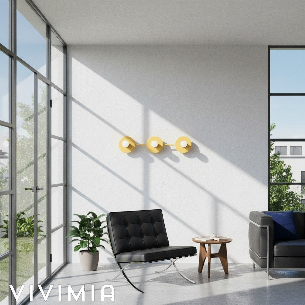 Radiro Globe Modern Spherical Glass Vanity Light – Minimalist 3-Light Fixture for Bathrooms