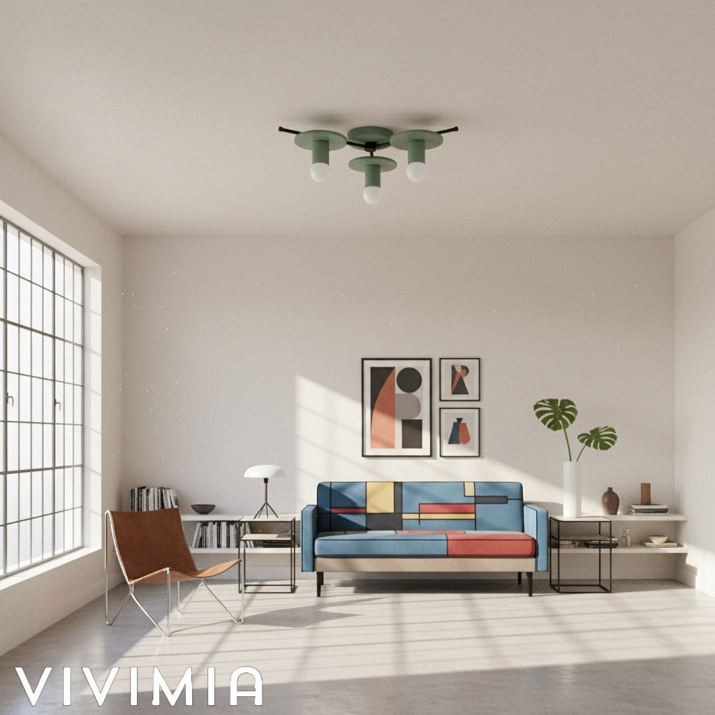 Radiro Colorful Geometric Globe Ceiling Light – Modern Minimalist Fixture for Living Rooms