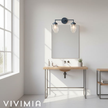 Tierlux Glass Colorful Geometric Art Deco Wall Sconce – Modern Vanity Light for Bathrooms