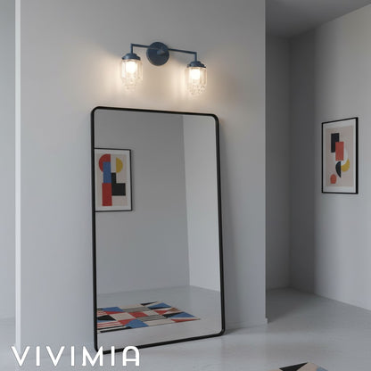 Tierlux Glass Colorful Geometric Art Deco Wall Sconce – Modern Vanity Light for Bathrooms