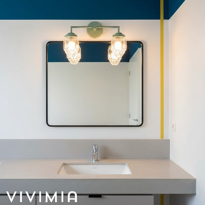 Tierlux Glass Colorful Geometric Art Deco Wall Sconce – Modern Vanity Light for Bathrooms