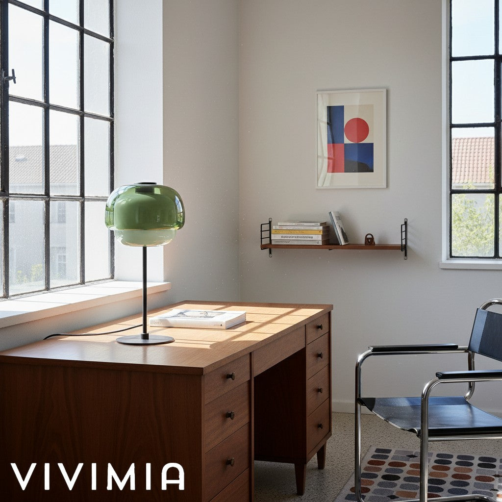 Clinco Sculptural Double-Layer Glass Table Lamp – Modern Style – Living Room Accent