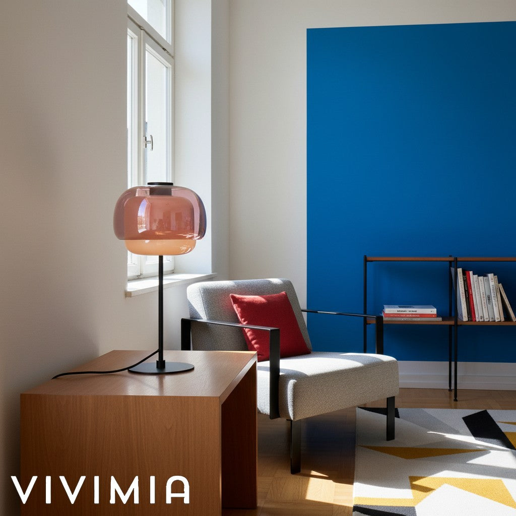 Clinco Sculptural Double-Layer Glass Table Lamp – Modern Style – Living Room Accent