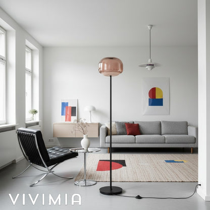 Clinco Double-Layered Glass Floor Lamp – Modern Retro Design – Perfect for Living Room or Bedroom