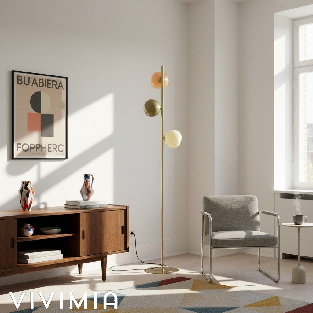 Clustered Opal Glass Floor Lamp – Modern Minimalist Style – Ideal for Living Room or Bedroom