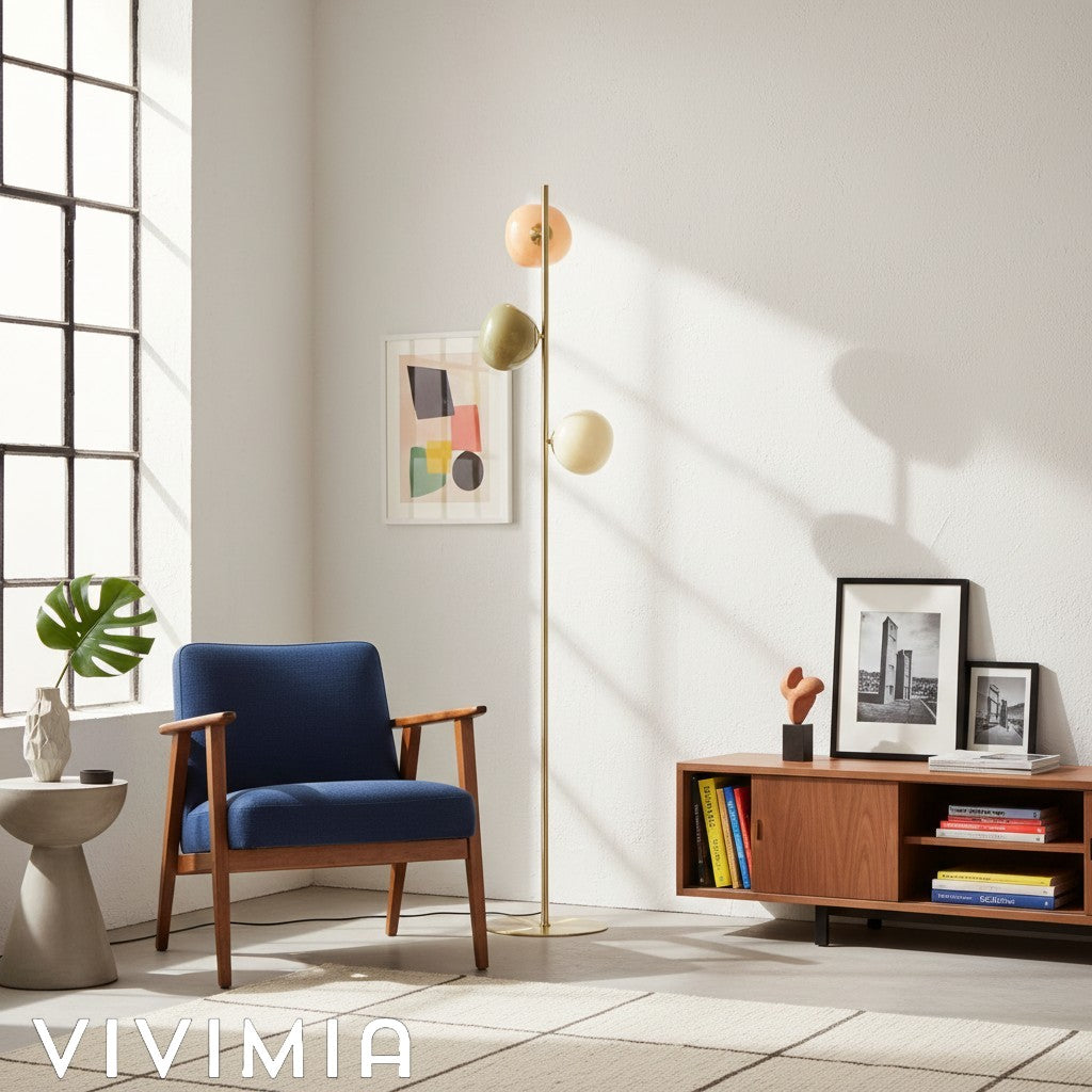 Clustered Opal Glass Floor Lamp – Modern Minimalist Style – Ideal for Living Room or Bedroom