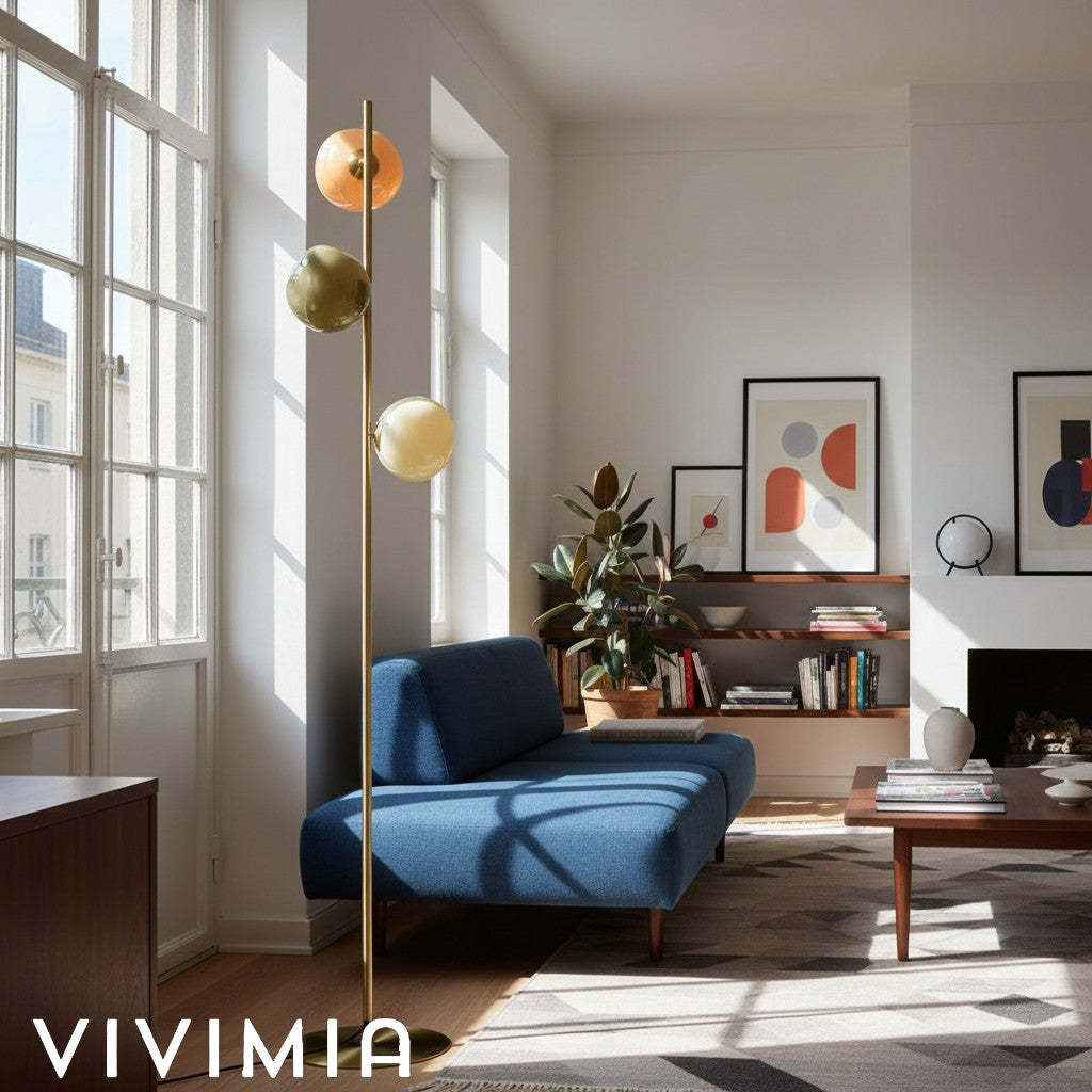 Clustered Opal Glass Floor Lamp – Modern Minimalist Style – Ideal for Living Room or Bedroom