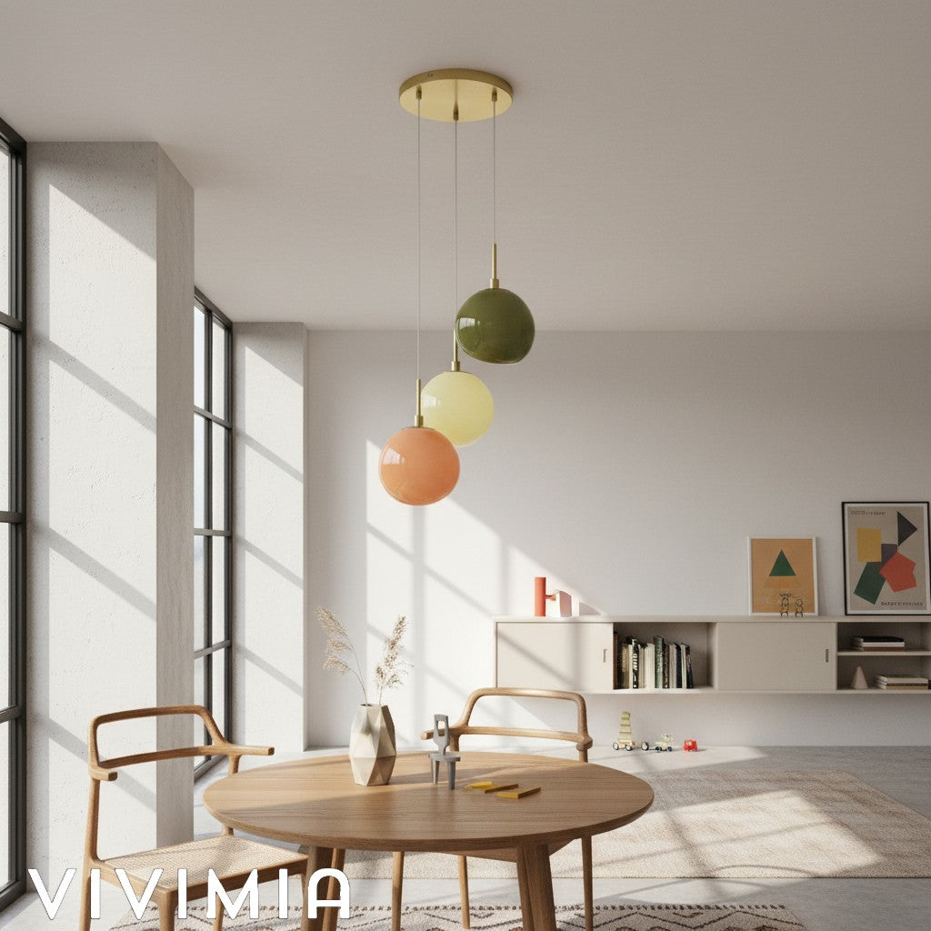 Cluster Opal Glass Pendant Lamp – Modern Minimalist Style – Ideal for Living Room or Bedroom