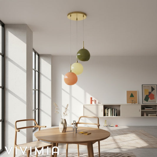 Cluster Opal Glass Pendant Lamp – Modern Minimalist Style – Ideal for Living Room or Bedroom