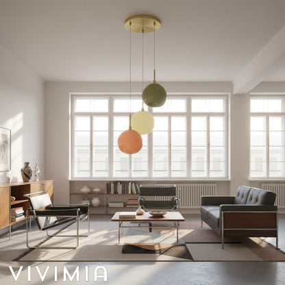 Cluster Opal Glass Pendant Lamp – Modern Minimalist Style – Ideal for Living Room or Bedroom