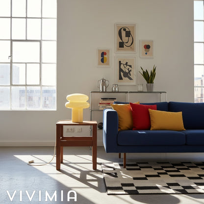 Soft Glow Opal Glass Table Lamp – Contemporary Mushroom Design for Cozy Spaces