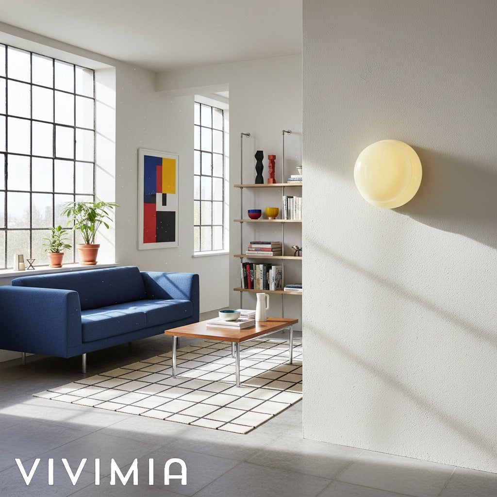 Soft Glow Opal Glass Wall Lamp – Elegant Accent Lighting for Bedrooms