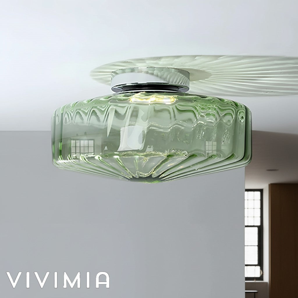 Ripple Glass Design – Vintage Ceiling Lamp for Living Room