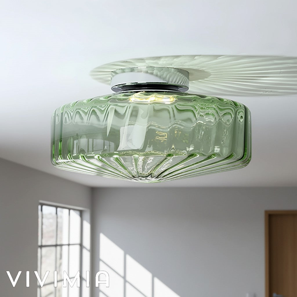Ripple Glass Design – Vintage Ceiling Lamp for Living Room