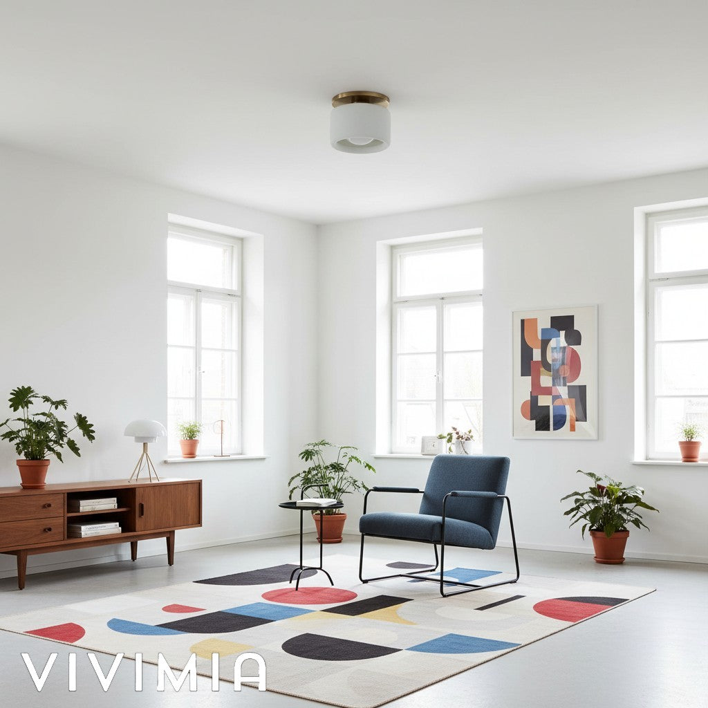 Cerova Porcelain Flushmount – Modern Minimalist Design – Perfect for Living & Dining Areas