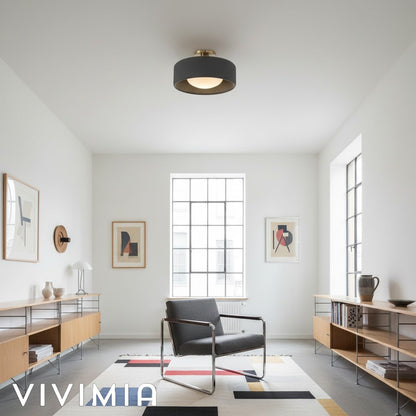 Cerova Porcelain Flushmount – Modern Minimalist Design – Perfect for Living & Dining Areas