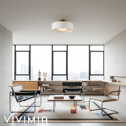 Cerova Porcelain Flushmount – Modern Minimalist Design – Perfect for Living & Dining Areas