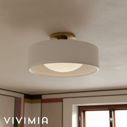 Cerova Porcelain Flushmount – Modern Minimalist Design – Perfect for Living & Dining Areas