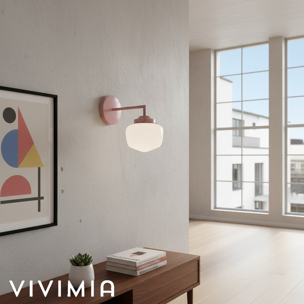 Opalume Glass Vanity Light – Vintage-Inspired Design – Perfect for Bathroom & Powder Room