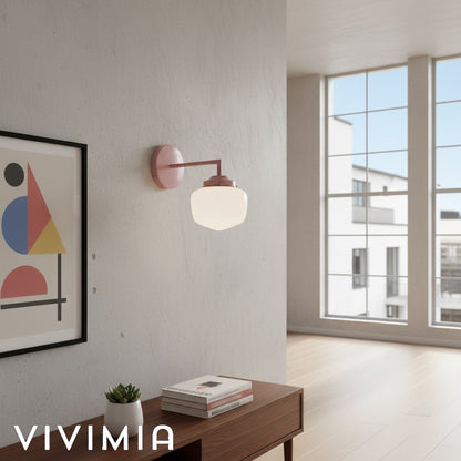 Opalume Glass Vanity Light – Vintage-Inspired Design – Perfect for Bathroom & Powder Room