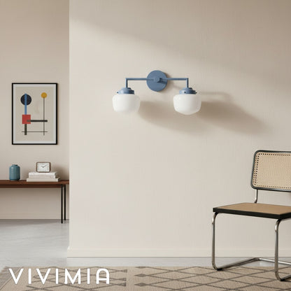 Opalume Glass Vanity Light – Vintage-Inspired Design – Perfect for Bathroom & Powder Room