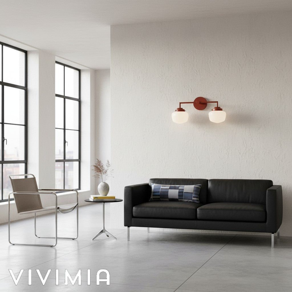 Opalume Glass Vanity Light – Vintage-Inspired Design – Perfect for Bathroom & Powder Room