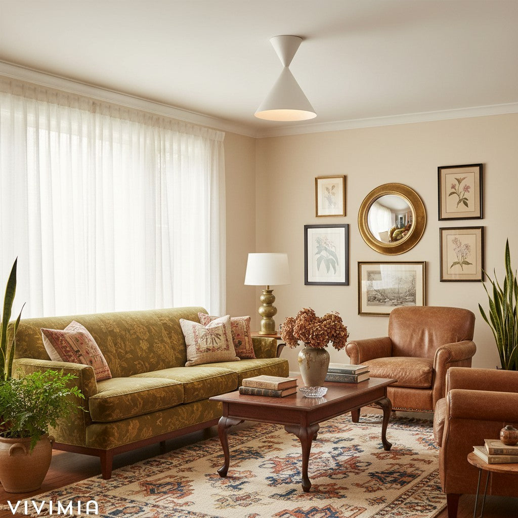 Brivana Semi-Flush Ceiling Light – Minimalist Design for Bedrooms & Living Rooms