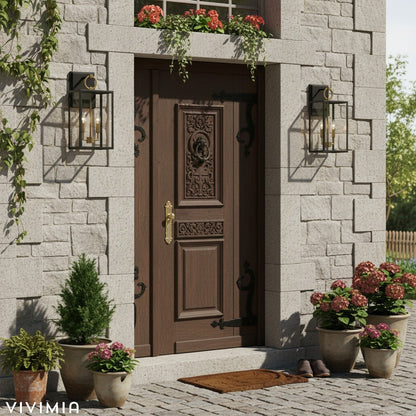 Ferrix Industrial Wall Lamp – Iron & Glass for Garden & Patio