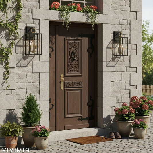 Ferrix Industrial Wall Lamp – Iron & Glass for Garden & Patio