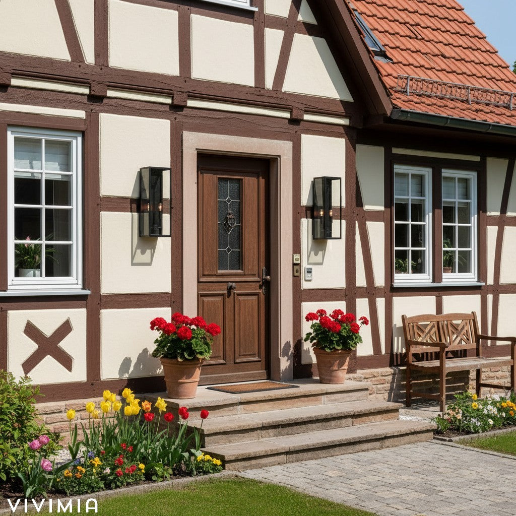 Ferrix Industrial Wall Lamp – Iron & Glass for Garden & Patio