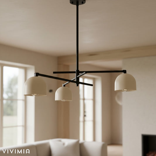 Metio Dome-Design Ceiling Chandelier - Elegant Lighting for Dining & Living Rooms