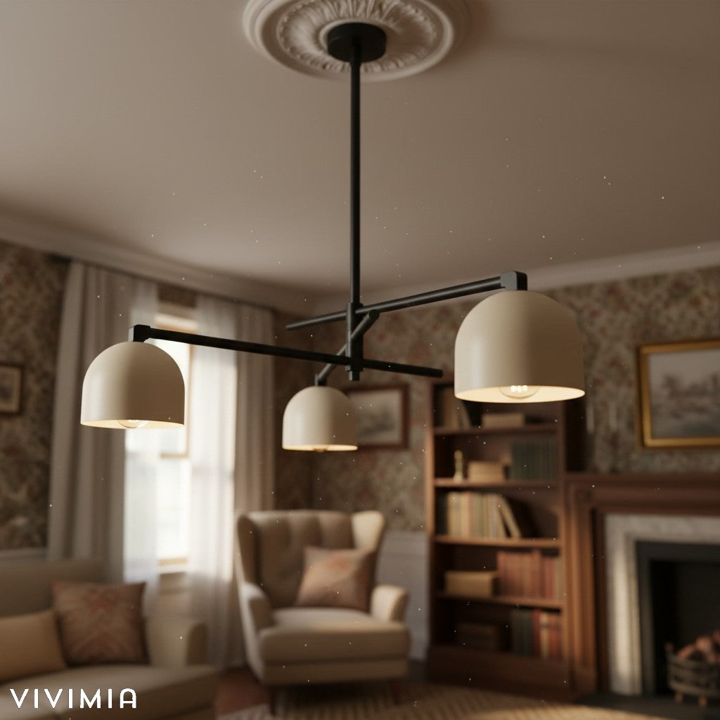 Metio Dome-Design Ceiling Chandelier - Elegant Lighting for Dining & Living Rooms