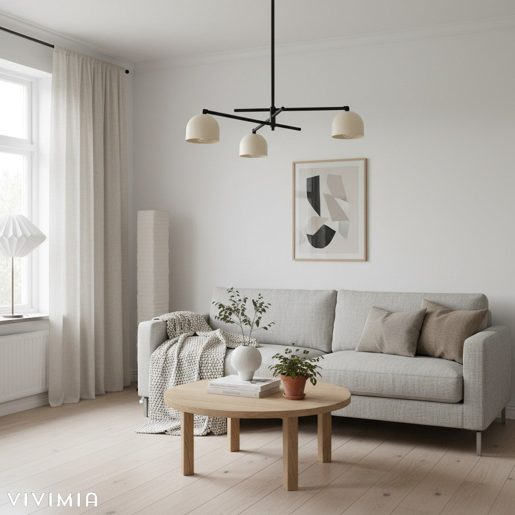 Metio Dome-Design Ceiling Chandelier - Elegant Lighting for Dining & Living Rooms