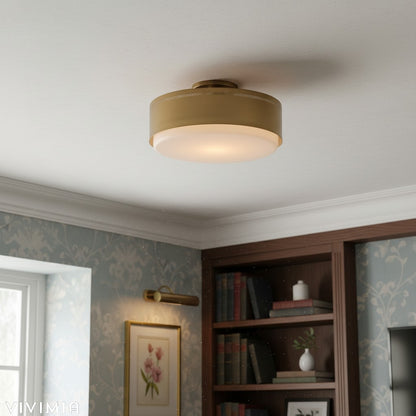 Bolvira Sleek Metal Flush Mount - Contemporary Design - Modern Ceiling Light for Bedroom