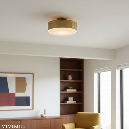 Bolvira Sleek Metal Flush Mount - Contemporary Design - Modern Ceiling Light for Bedroom