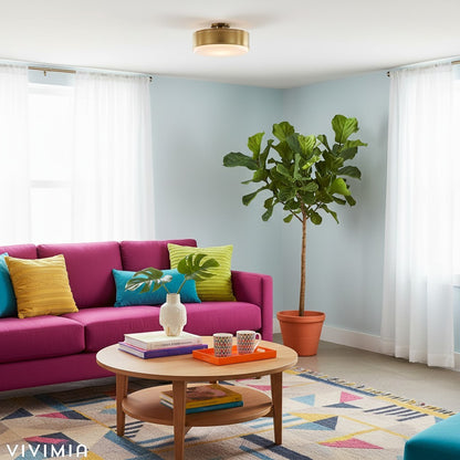 Bolvira Sleek Metal Flush Mount - Contemporary Design - Modern Ceiling Light for Bedroom