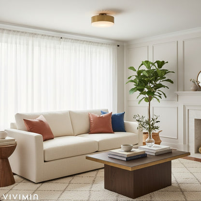 Bolvira Sleek Metal Flush Mount - Contemporary Design - Modern Ceiling Light for Bedroom