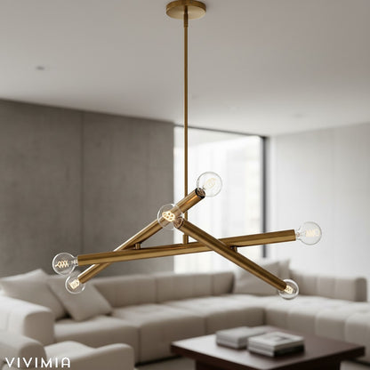 Borvia Adjustable Chandelier – Modern Trace Light with Flexible Arms for Bedroom or Staircase