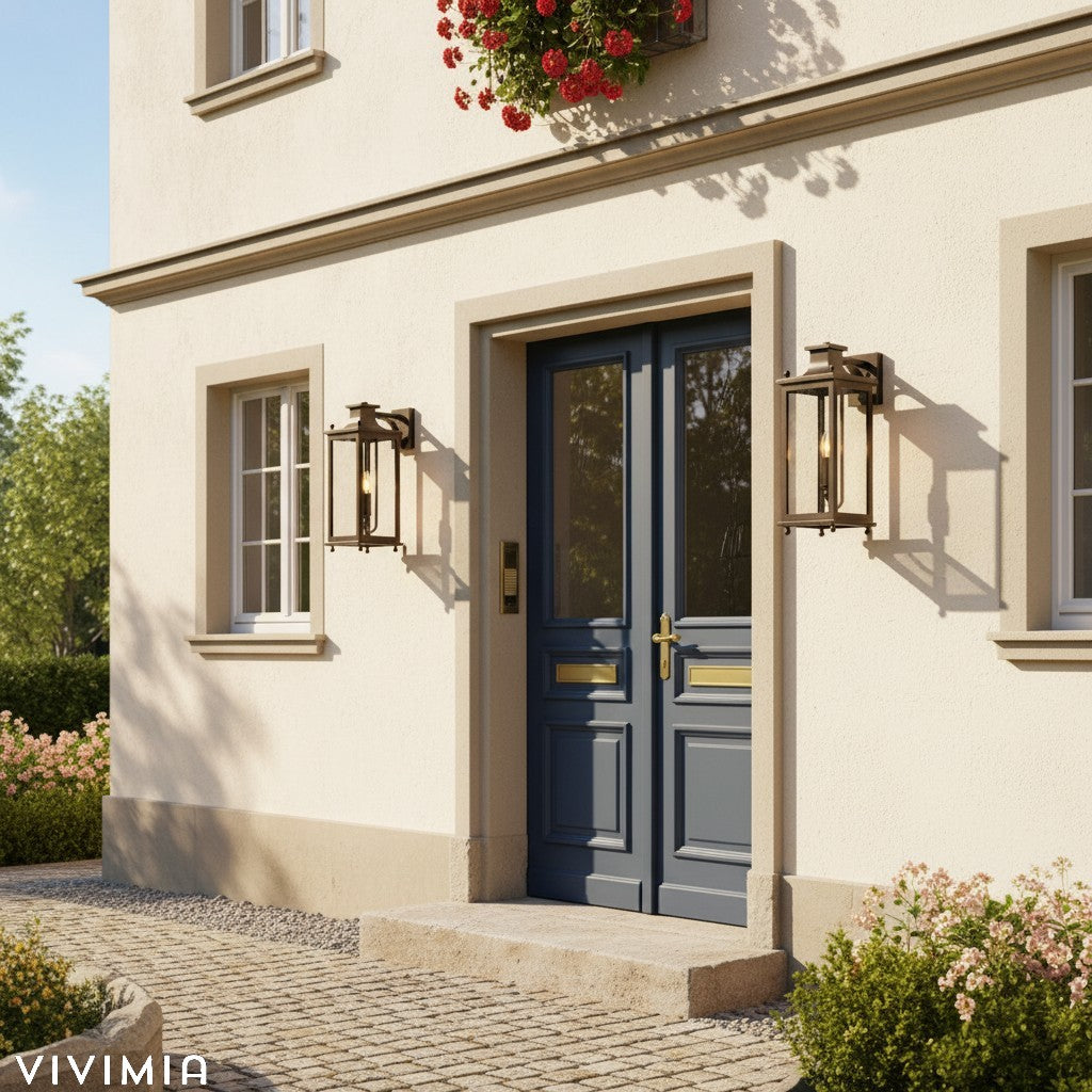 Yolvira Outdoor Lantern Sconce – Versatile Wall Light for Porch, Patio, or Corridor